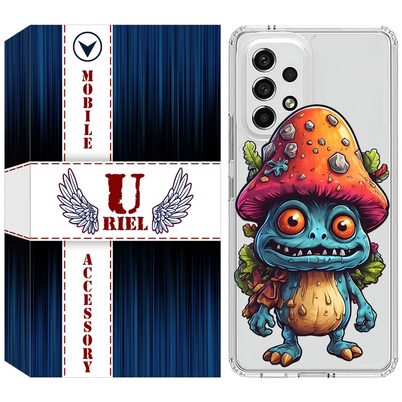 کاور یوریل مدل Clear کد 47 طرح قارچ مناسب برای گوشی موبایل سامسونگ Galaxy A52 / A52s