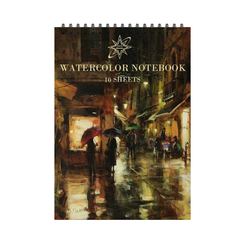  دفتر آبرنگ 10 برگ ستاره خونه مدل چتر کد a4