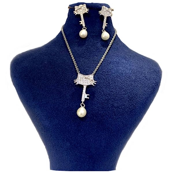 نیم ست نقره دخترانه مدل NE001