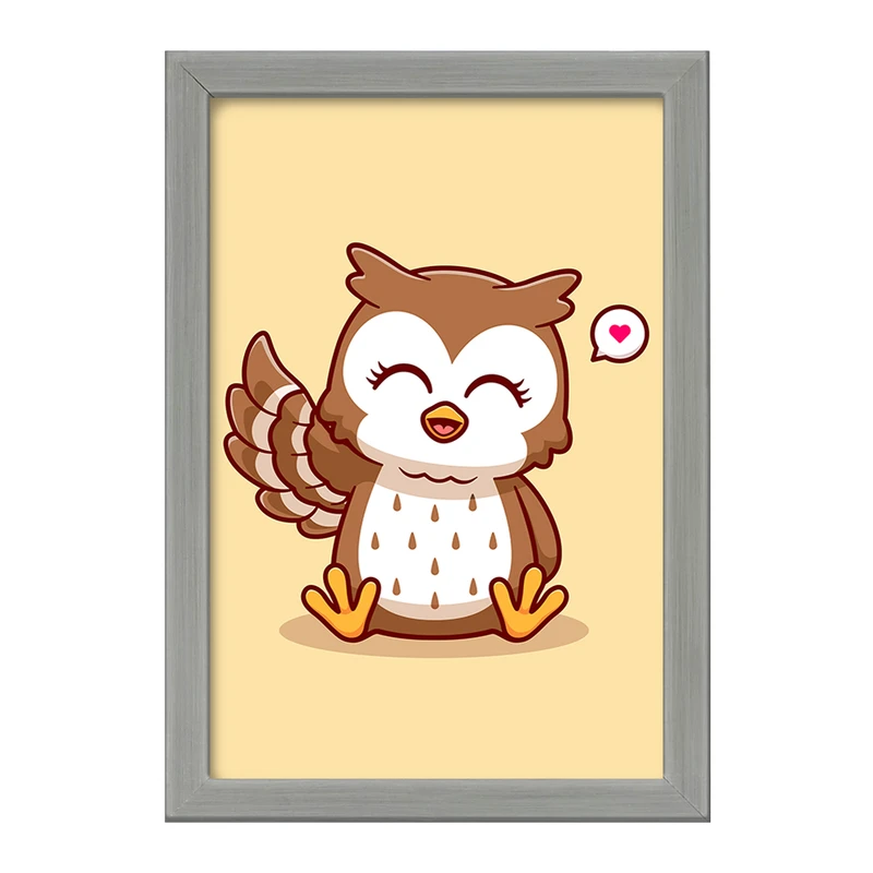 تابلو خندالو طرح حیوانات بامزه جغد کد 29686