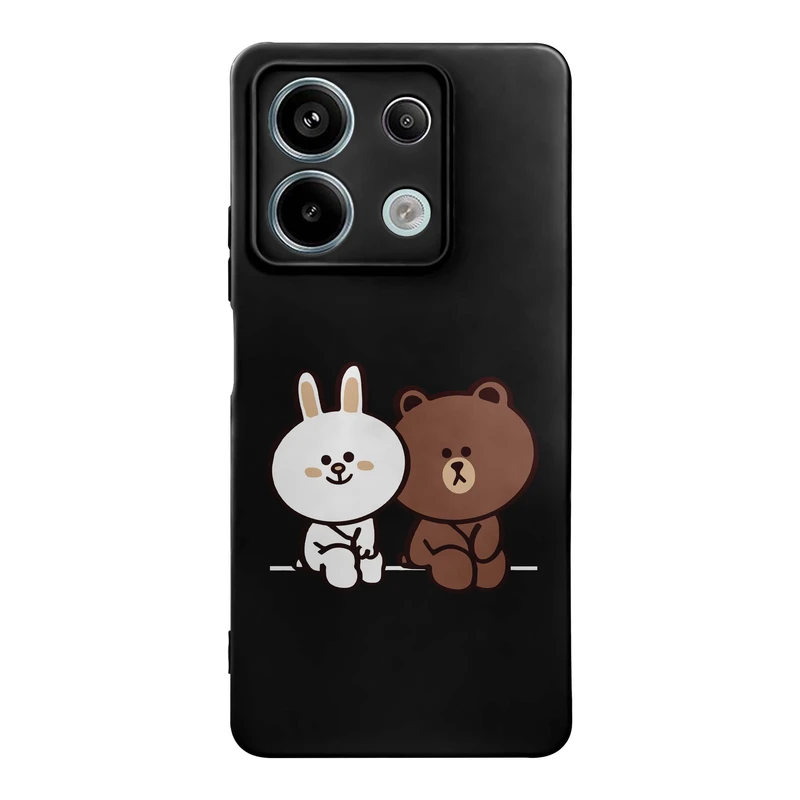 کاور قاب گارد طرح خرس و خرگوش لاین کد s10960 مناسب برای گوشی موبایل شیائومی Redmi Note 13 Pro 5G