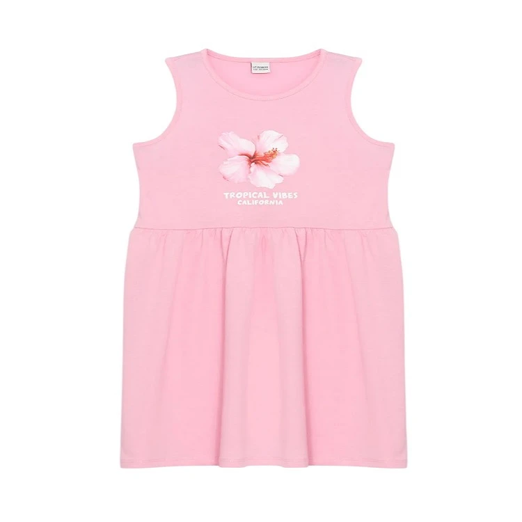 پیراهن بدون آستین یقه گرد دخترانه ال سی وایکیکی مدل S5CS99Z4