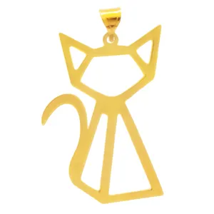 آویز گردنبند طلا 18 عیار زنانه سهی مدل گربه کد SP24