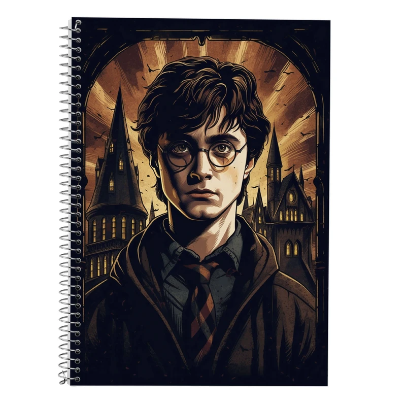 دفتر زبان 50 برگ مدوپد مدل سه خط طرح هری پاتر harrypotter کد DF10273