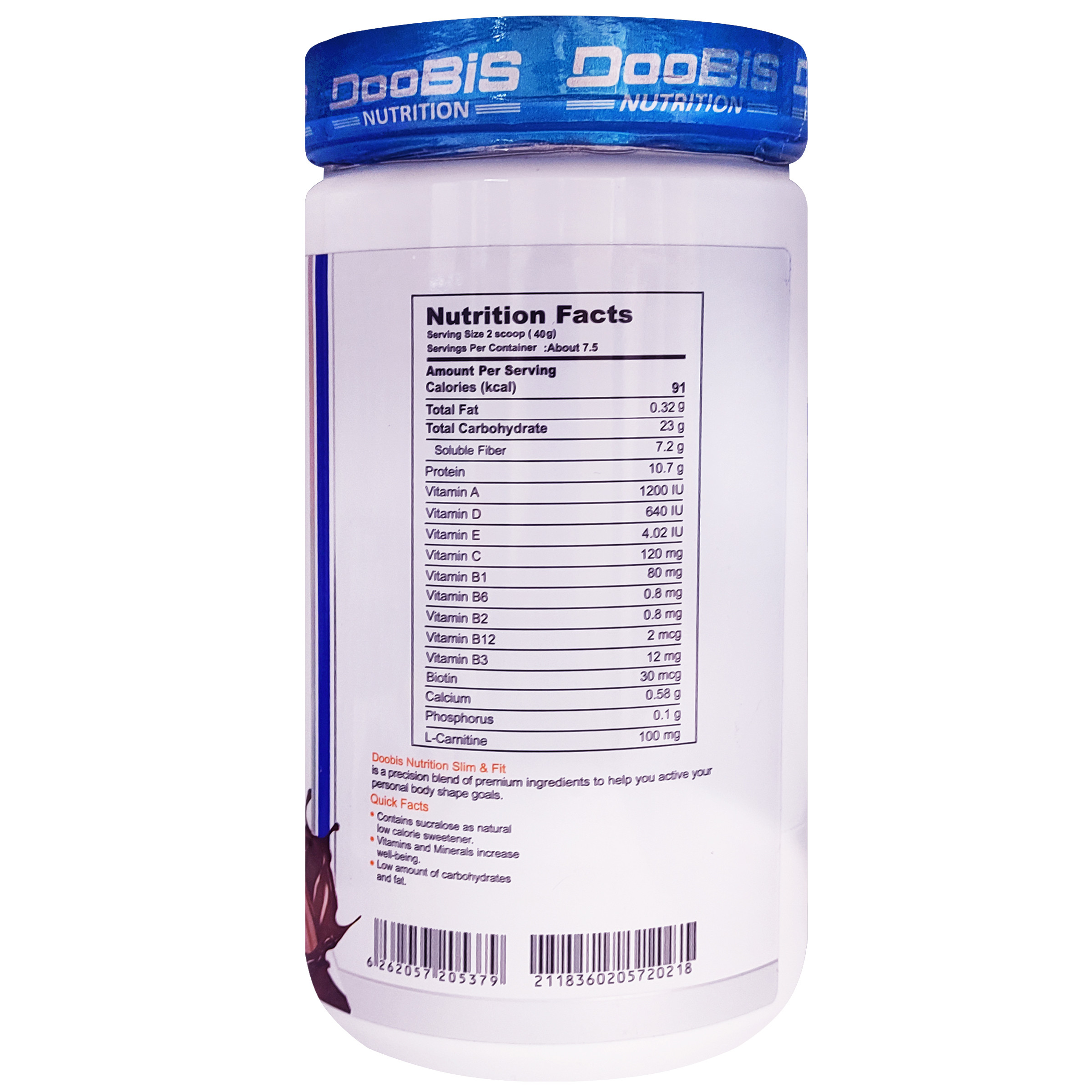 پودر اسلیم فیت با طعم شکلات دوبیس - 300 گرم