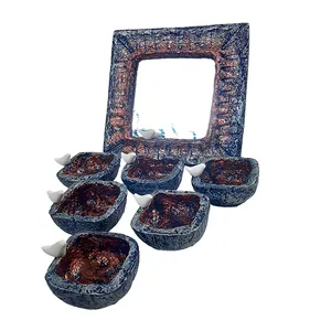مجموعه ظروف هفت سین 7 پارچه مدل مرغ آمین