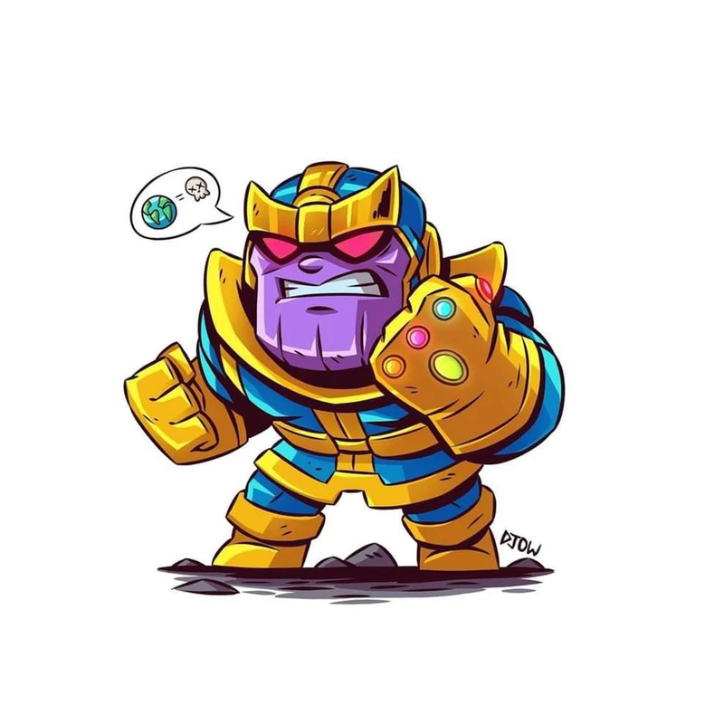 استیکر لپ تاپ و موبایل مدل سریال طرح تانوس تایتان دیوانه thanos mad titan کد 2332