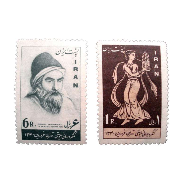 تمبر یادگاری مدل کنگره جهانی موسیقی کد IR1901 مجموعه 2 عددی