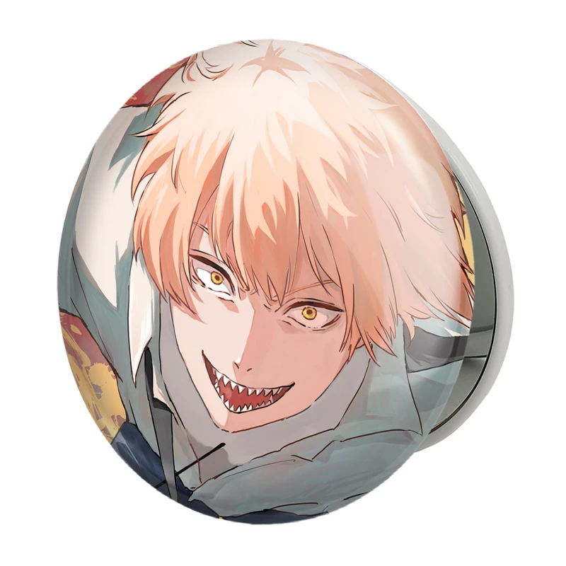 آینه جیبی خندالو طرح دنجی انیمه مرد اره ای Chainsaw Man مدل تاشو کد 23203 
