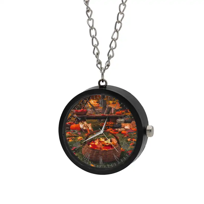 ساعت گردنبندی عقربه ای ناکسیگو مدل پاییزی کد NF12949