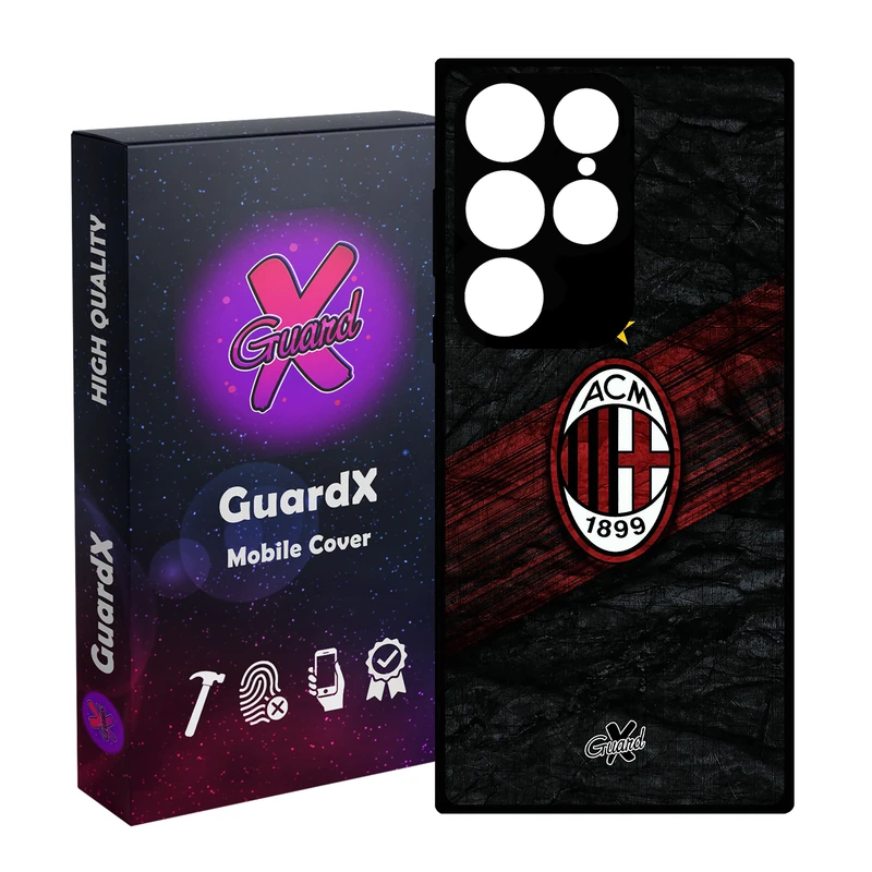 کاور گارد ایکس طرح AC Milan مدل Glass10057 مناسب برای گوشی موبایل سامسونگ Galaxy S24 Ultra