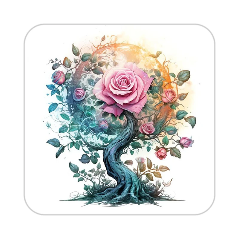 زیر لیوانی کاکتی طرح گل مدل mp16316