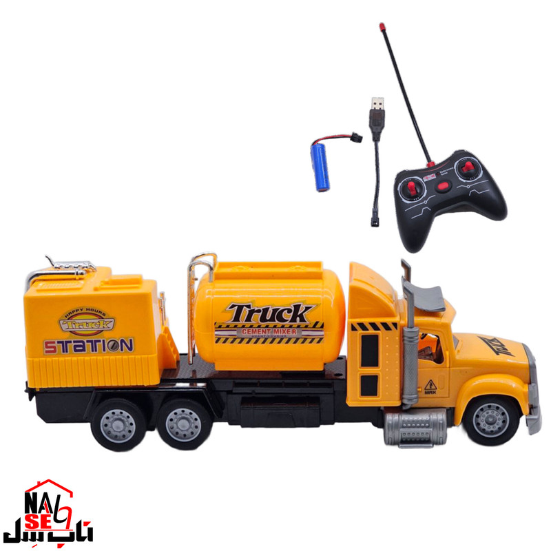 ماشین بازی کنترلی ناب سل مدل کامیون بونکر سیمان شارژی