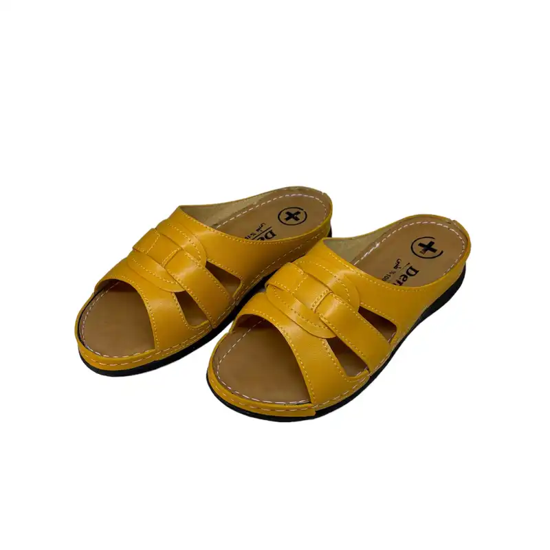 دمپایی زنانه مدل DZR 121 ZRB بیاله رنگ زرد