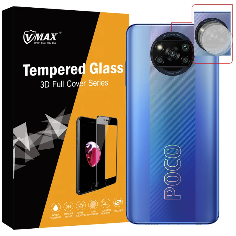  محافظ لنز دوربین وی مکس مدل VC3 مناسب برای گوشی موبایل شیائومی Poco X3 Pro بسته سه عددی