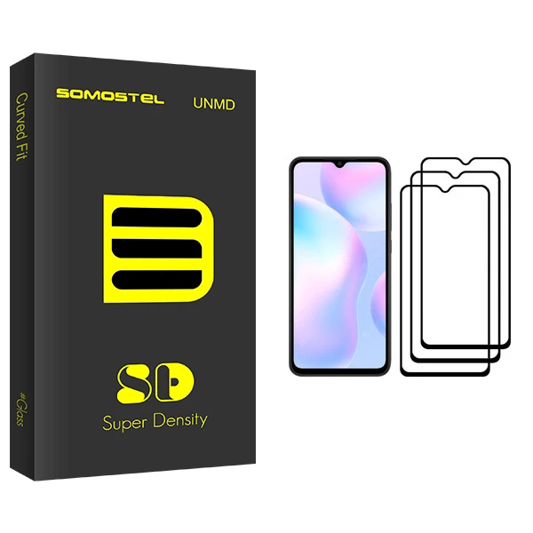 محافظ صفحه نمایش سوماستل مدل SD Glass مناسب برای گوشی موبایل شیائومی Redmi 9A بسته سه عددی