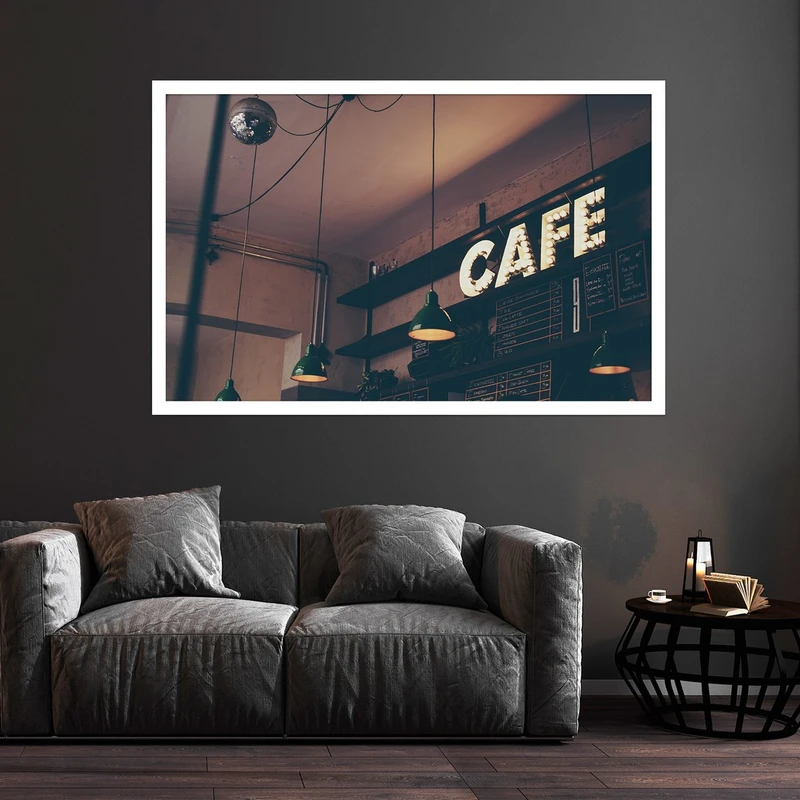 تابلو بکلیت طرح کافه و کافی شاپ مدل W-S2622