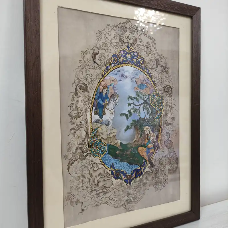 تابلو نقاشی مینیاتور مدل جهان عشق کد 02