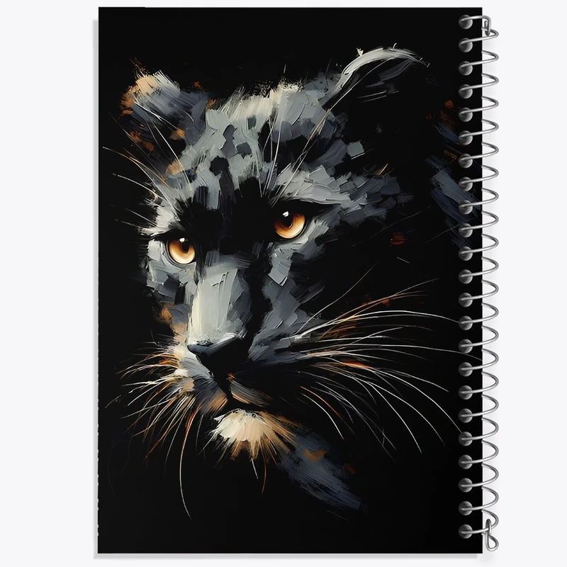 دفتر مشق 50 برگ خندالو طرح پلنگ سیاه کد F7905