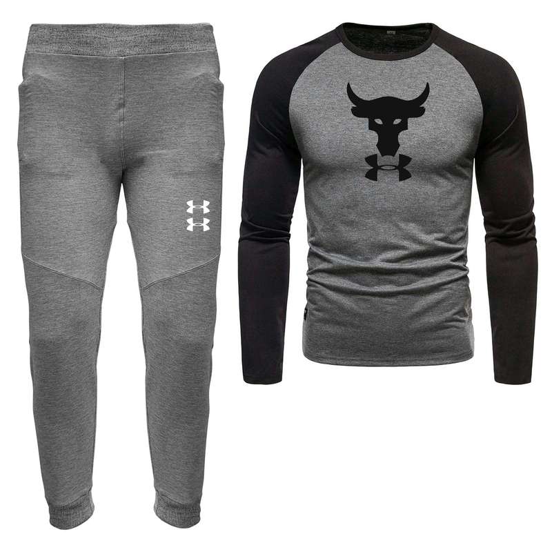 ست تی شرت و شلوار مردانه مدل 04081752 رنگ طوسی