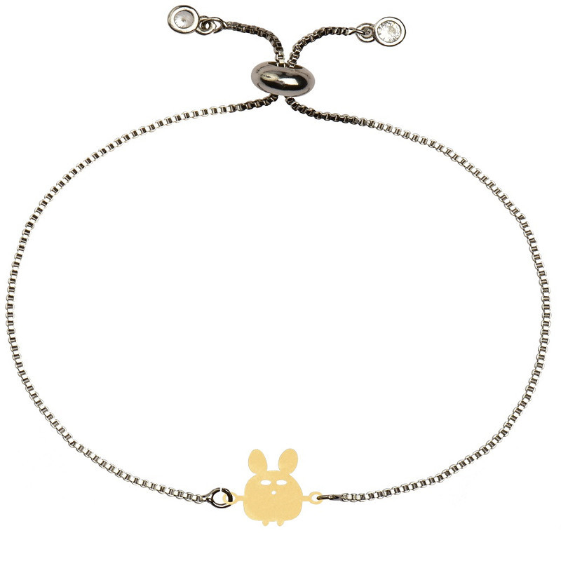 دستبند طلا 18 عیار زنانه الن نار مدل خرگوش LN100328
