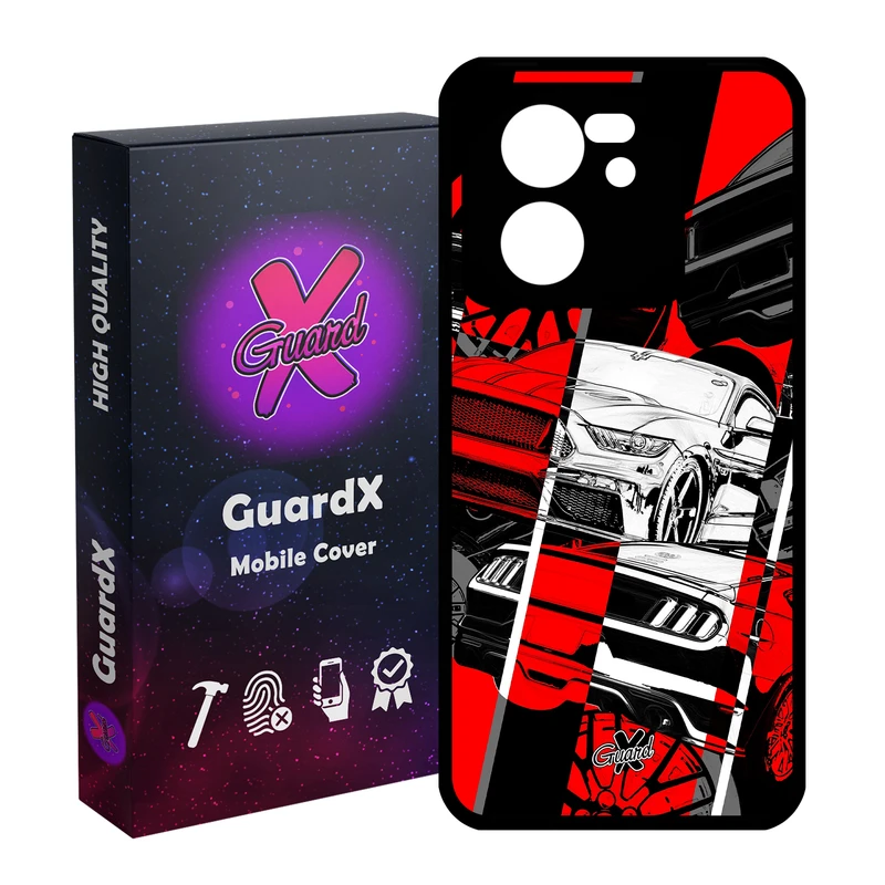 کاور گارد ایکس طرح خودرو مدل Glass10218 مناسب برای گوشی موبایل شیائومی 13T/13T Pro/Redmi K60 Ultra