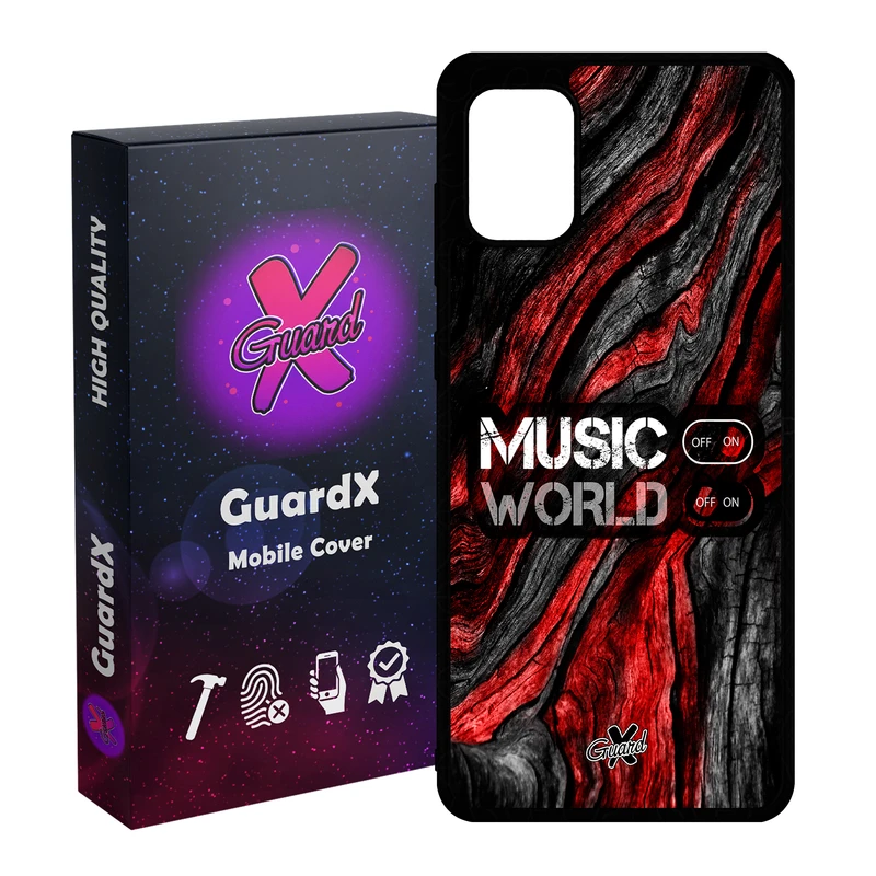 کاور گارد ایکس طرح Music مدل Glass10160 مناسب برای گوشی موبایل سامسونگ Galaxy A51