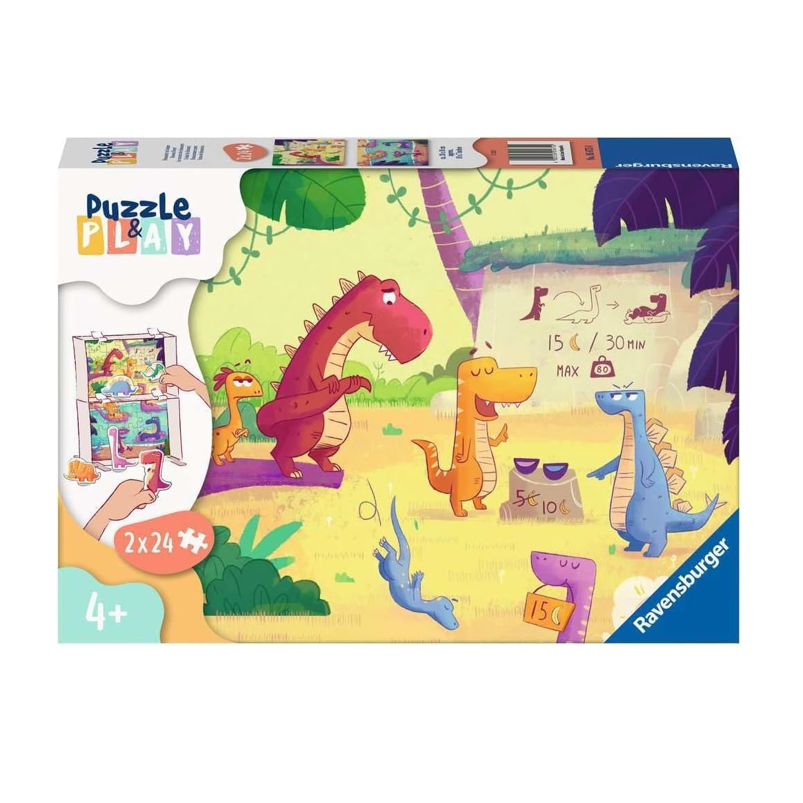 پازل 24 تکه راونزبرگر مدل Dinosaur in Summer کد 05675 مجموعه 2 عددی