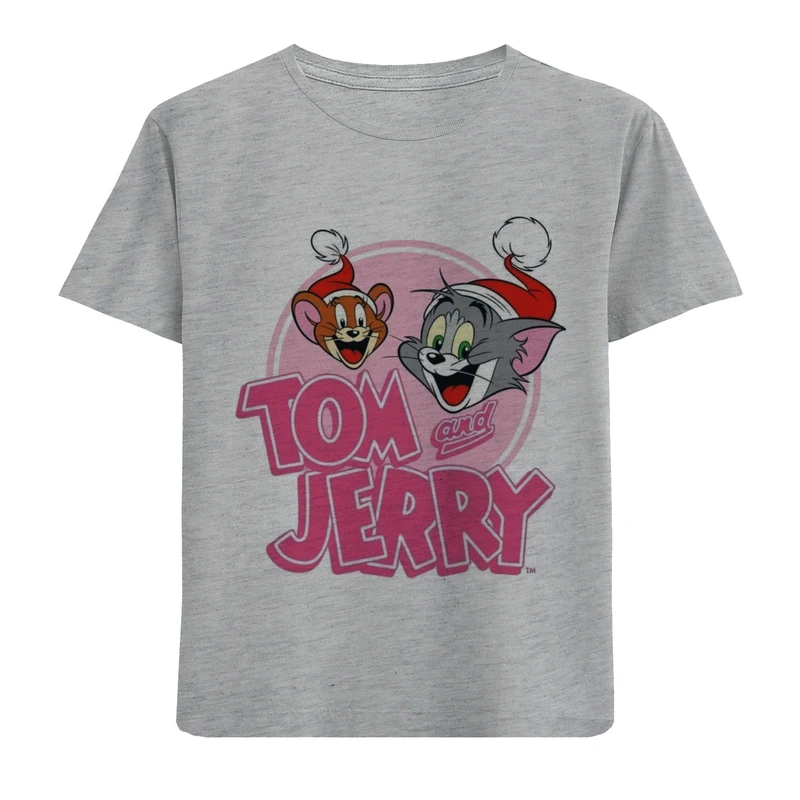 تی شرت آستین کوتاه دخترانه مدل موش وگربه F820