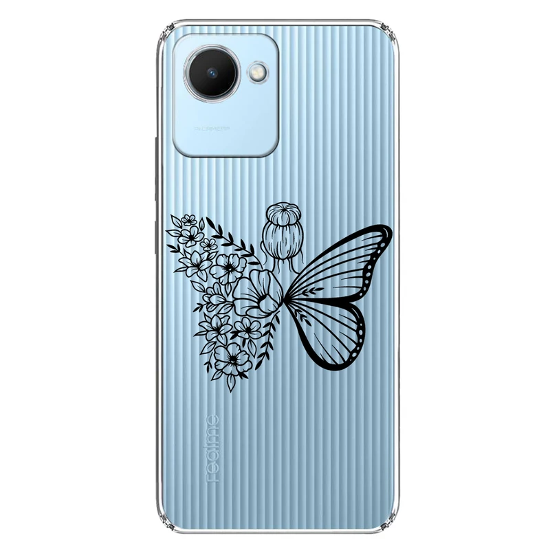 کاور مگافون طرح دختر پروانه ای مدل C53-B مناسب برای گوشی موبایل ریلمی C30 / C30s
