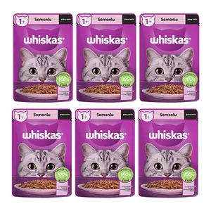 پوچ گربه ویسکاس مدل Salmon وزن 85 گرم بسته 6 عددی