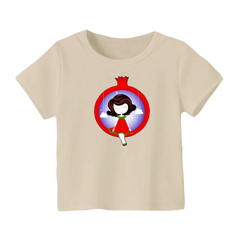 تی شرت آستین کوتاه بچگانه مدل انار یلدایی کد 6