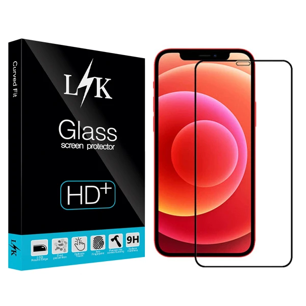 محافظ صفحه نمایش ال کی مدل Hard glass مناسب برای گوشی موبایل اپل Iphone 12 Pro
