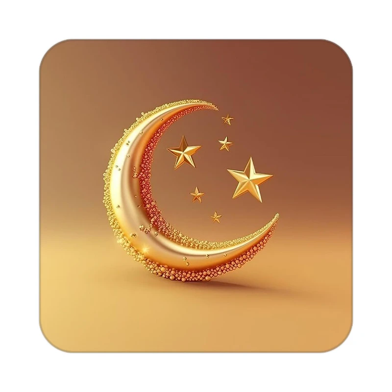 زیر لیوانی کاکتی طرح ماه و ستاره مدل mp53028