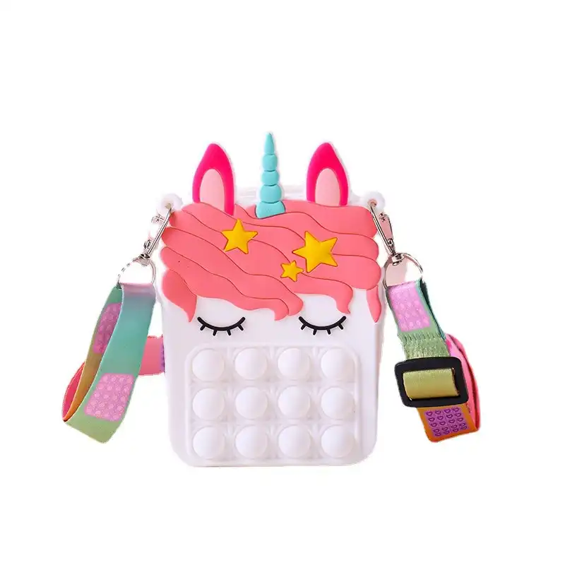 کیف رودوشی بچگانه مدل سیلیکونی پاپیتی یونیکورن