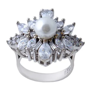 انگشتر نقره زنانه بازرگانی میلادی کد AWR_582