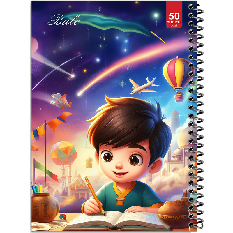 دفتر نقاشی 50 برگ انتشارات بله طرح پسرانه قصه نویس کد A4-L679