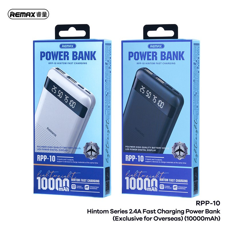 پاوربانک ریمکس مدل RPP-10 ظرفیت 10000 میلی آمپر ساعت