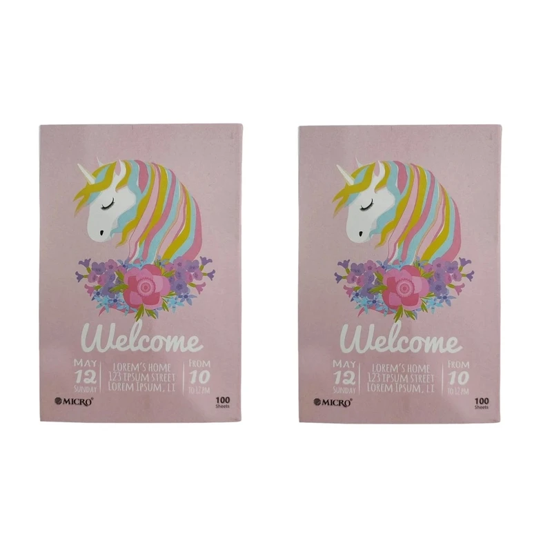 دفتر مشق 100 برگ میکرو طرح تکشاخ کد 007 بسته 2 عددی