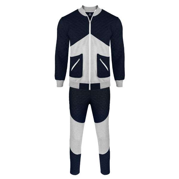 ست سویشرت و شلوار مردانه ساروک مدل تیکه دوزی رنگ سرمه ای