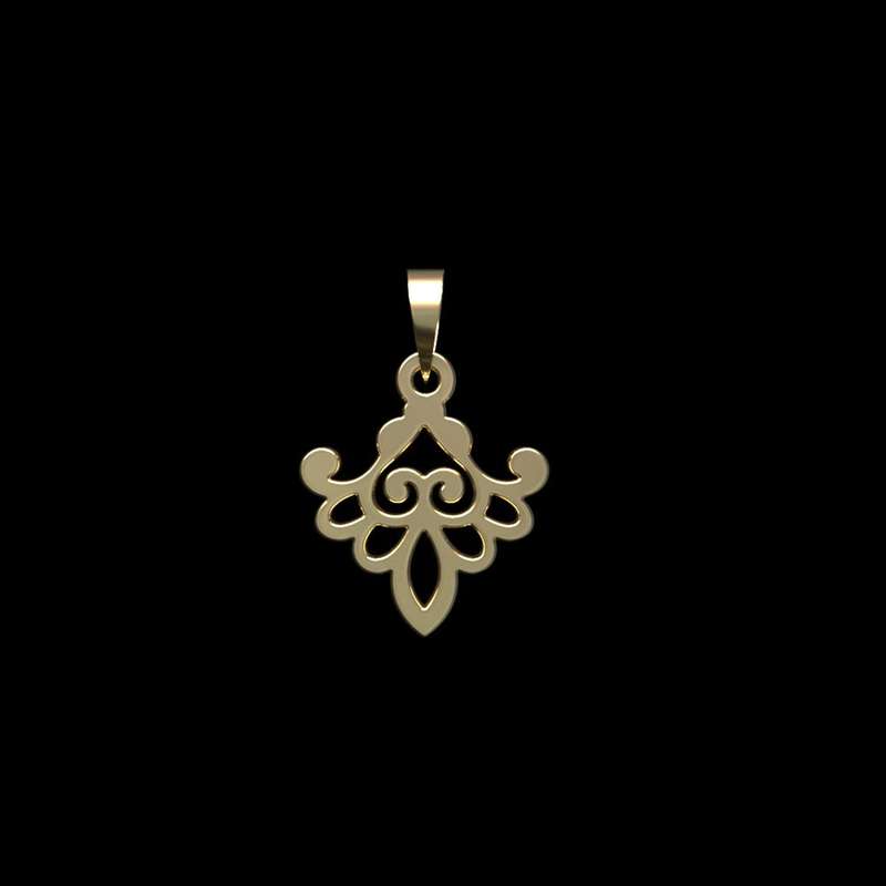 آویز گردنبند طلا 18 عیار زنانه مدوپد مدل هندسی کد PA1-15097