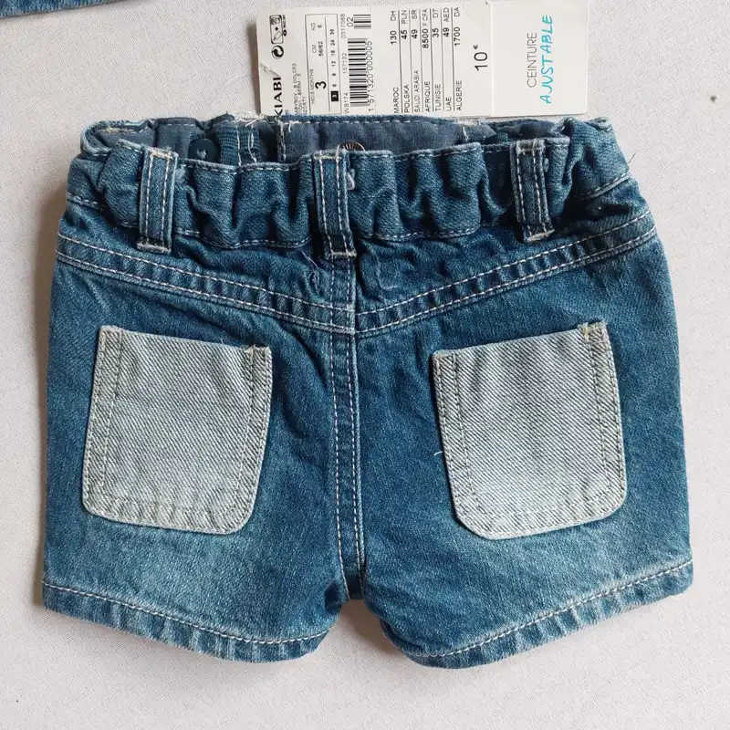 شلوارک جین نوزادی پسرانه کیابی مدل لوپیل