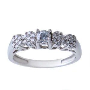 انگشتر نقره زنانه بازرگانی میلادی کد AWR_510