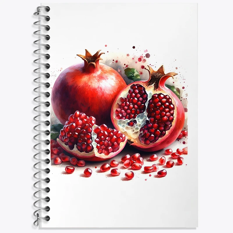 دفتر زبان 50 برگ خندالو مدل دو خط طرح انار و یلدا کد F6197