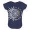 تی شرت زنانه افراتین طرح ماه و خورشید کد 2548 رنگ سرمه ای