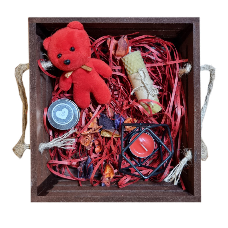 ست روز عشق مدل جعبه چوبی مجموعه 4 عددی