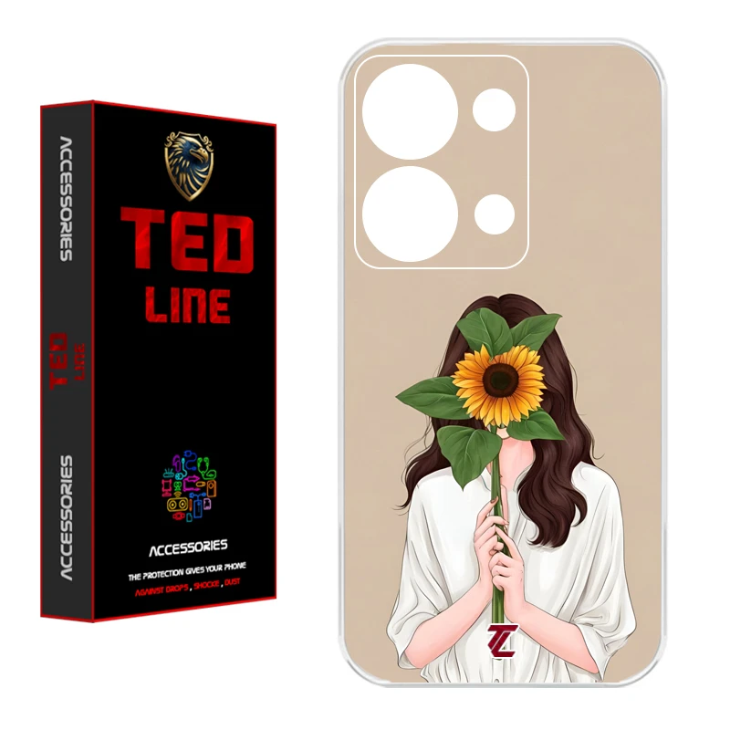 کاور تدلاین طرح دختر آفتابگردان کد 1153 مناسب برای گوشی موبایل شیائومی Redmi Note 13 Pro 4G / Poco M6 Pro