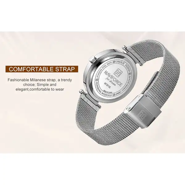 ساعت مچی عقربه ای زنانه نیوی فورس مدل NF5018 SW