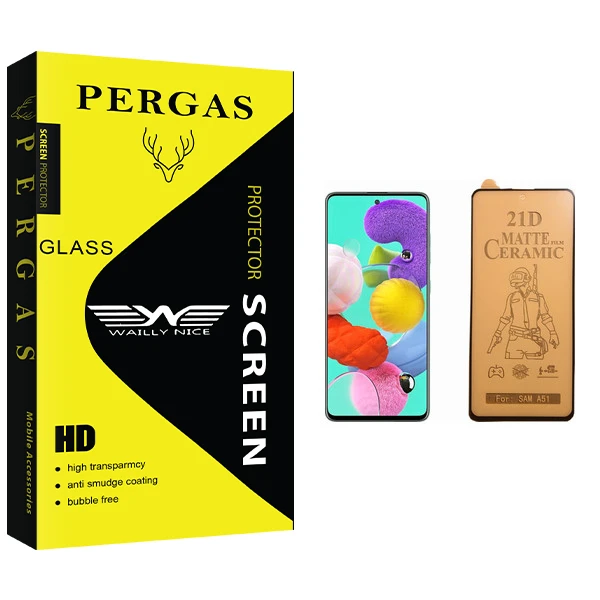 محافظ صفحه نمایش سرامیکی وایلی نایس مدل Pergas Glass مناسب برای گوشی موبایل سامسونگ Galaxy A51