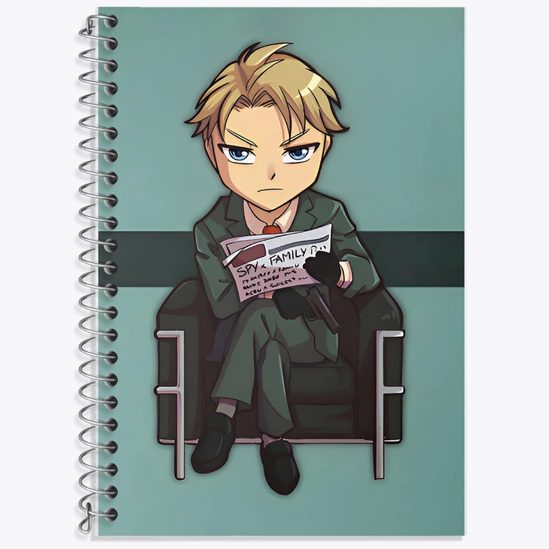 دفتر زبان 50 برگ خندالو مدل سه خط طرح لوید فورگر انیمه اسپای ایکس کد N4283